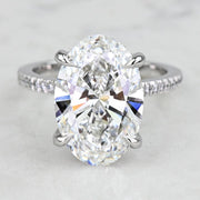 4.00 CT Oval Cut Lab Grown Diamond Engagement Ring Mapple Gems